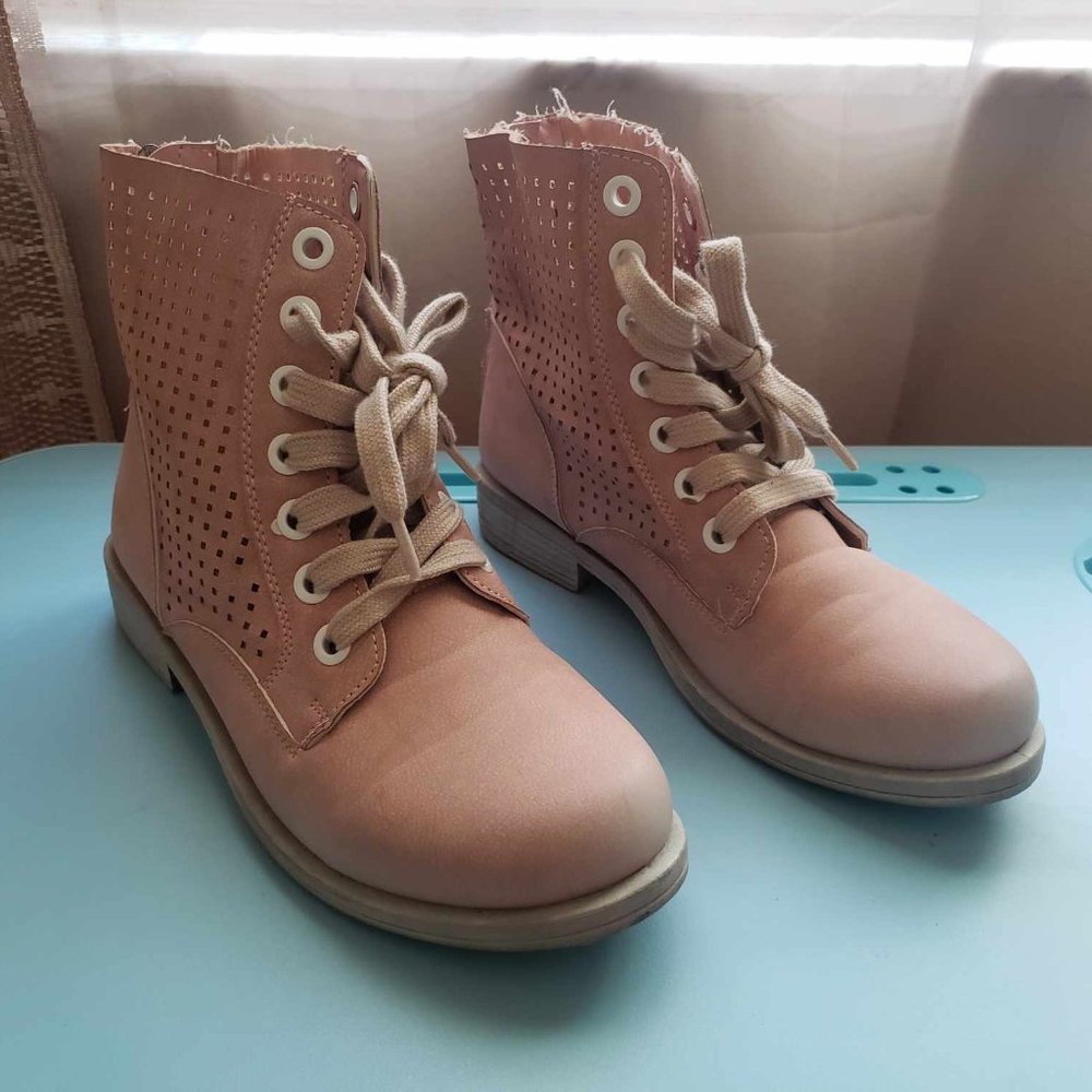Blush Pink Sneaker Boots